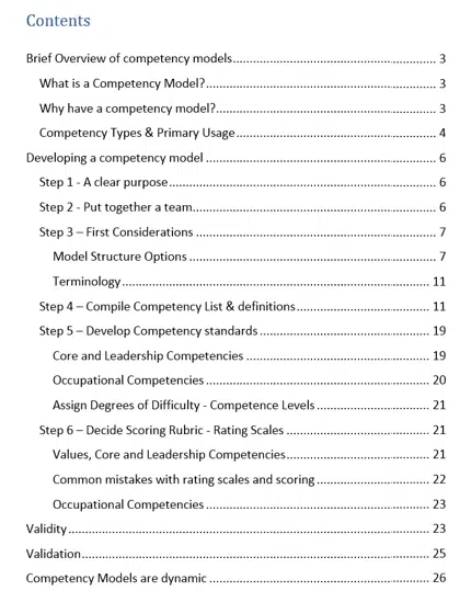 e-book model contents