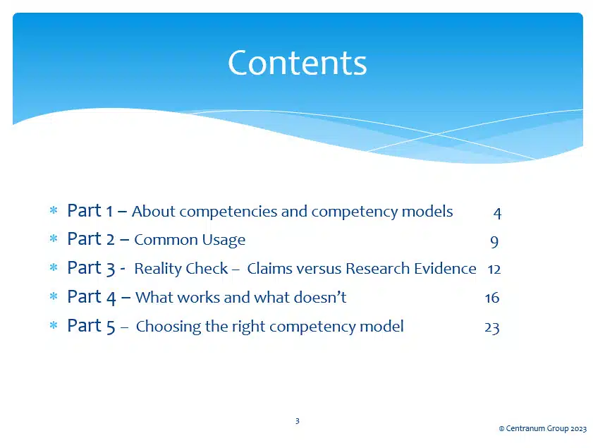 Guide Competency Management - Preview - Contents Preview - Contents
