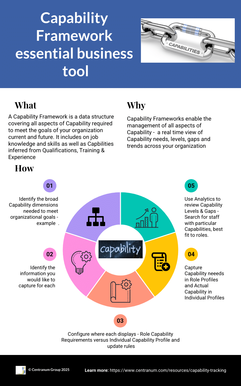 Infographic -Capability -Frameworks - essential business tool - What, Why & How