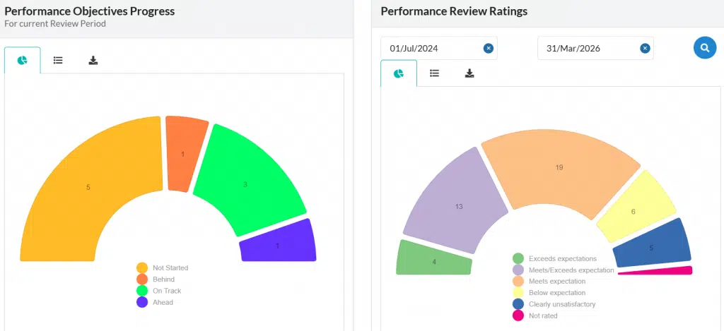 Manager's team performance mgmt dashboard