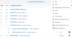 Competency Requirement Profile Directory Competency Requirement Profile Directory