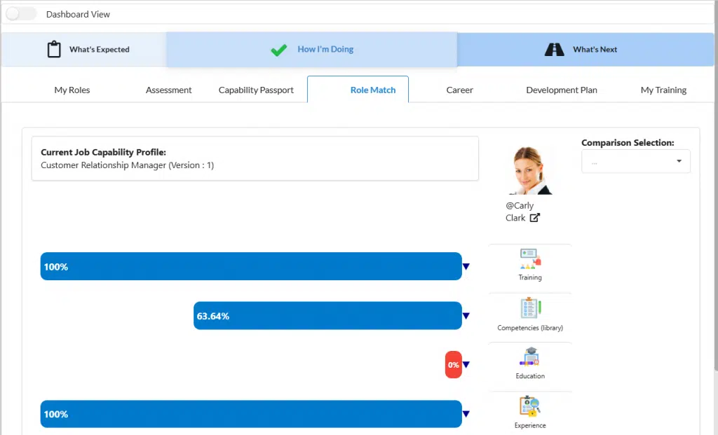 Capability Growth & Careers Personal Dashboard